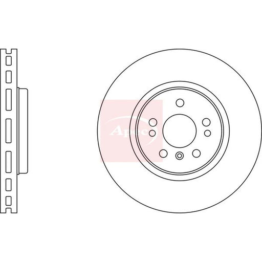 Apec 2 x Vented Front Brake Discs DSK2366