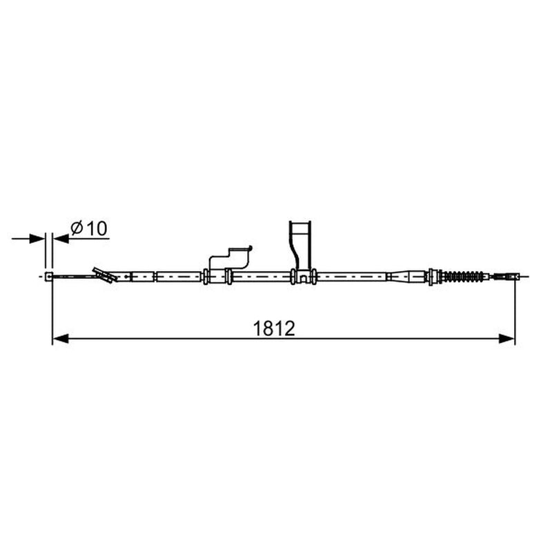 Bosch Handbrake Cable Left Rear 1 987 482 616