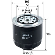 Valeo Fuel Filter Element 587737