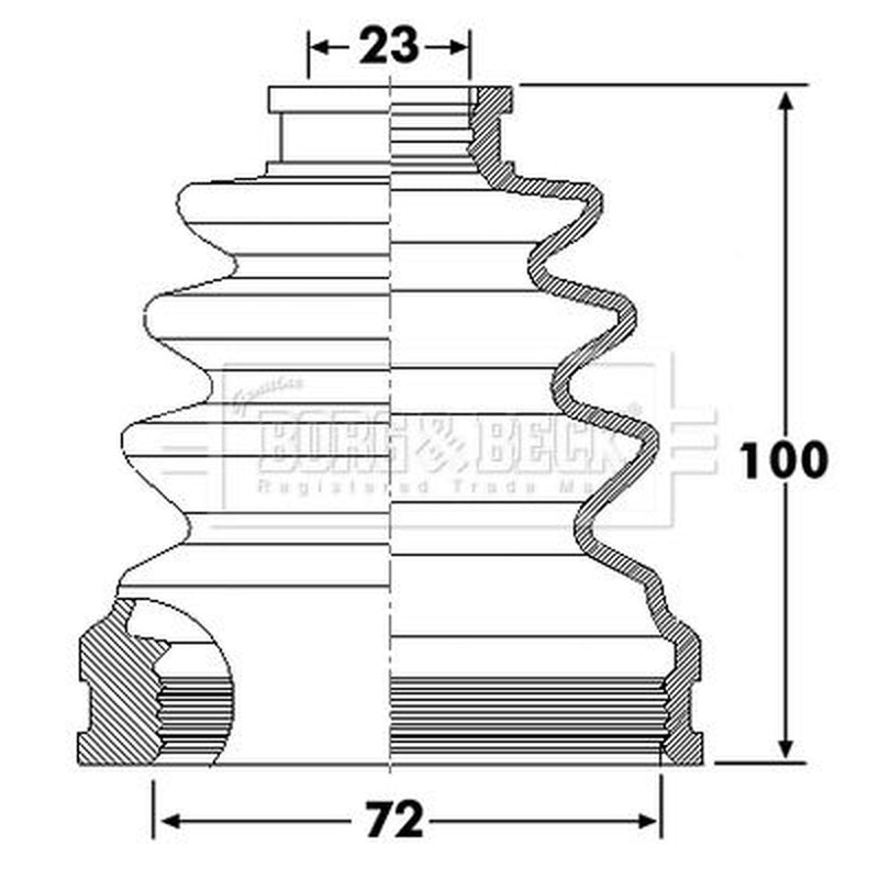 Borg & Beck Drive Shaft Bellow Kit Front Left BCB6298