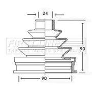 First Line Drive Shaft Bellow Kit Front Left FCB2255