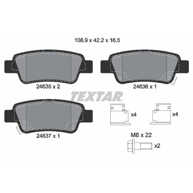 Textar Rear Brake Pad Set 2463501