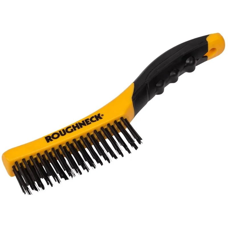 Roughneck Shoe Handle Wire Brush Soft Grip 255mm (10in) - 52-044
