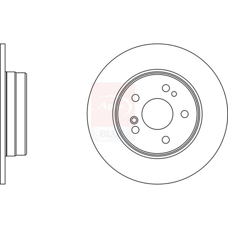 Apec 2 x Solid Rear Brake Discs SDK6231