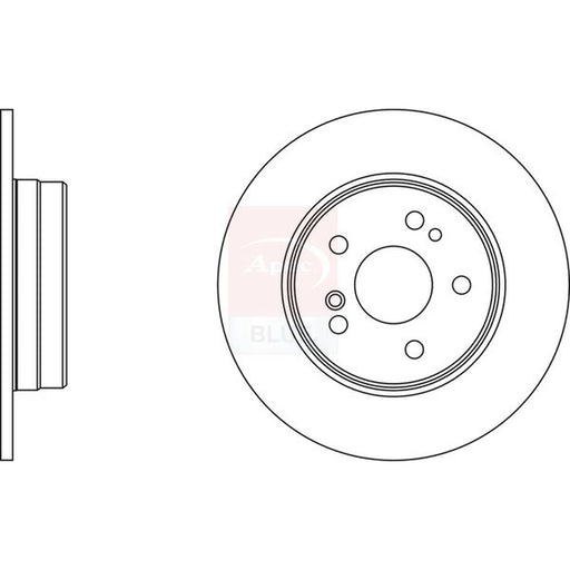 Apec 2 x Solid Rear Brake Discs SDK6231