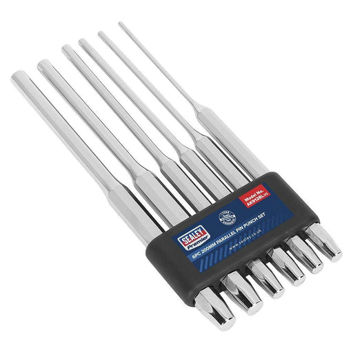 Sealey Parallel Pin Punch Set 6pc 200mm AK9128L Sealey  - Town Parts