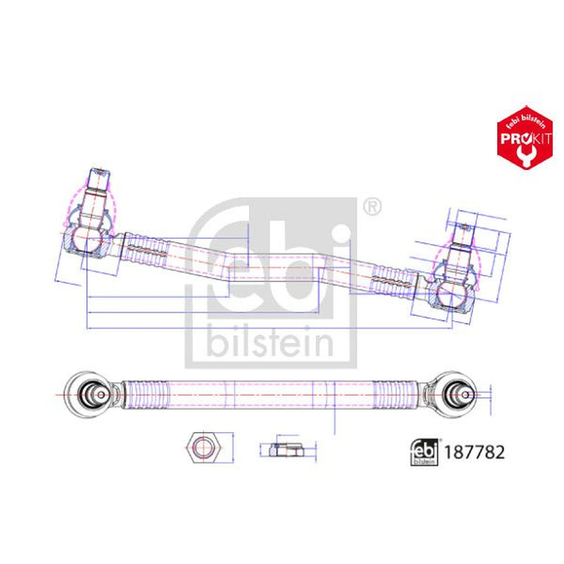 Febi Centre Rod Assembly Front 187782