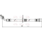 Apec Brake Hydraulic Hose Line Front Right HOS4123