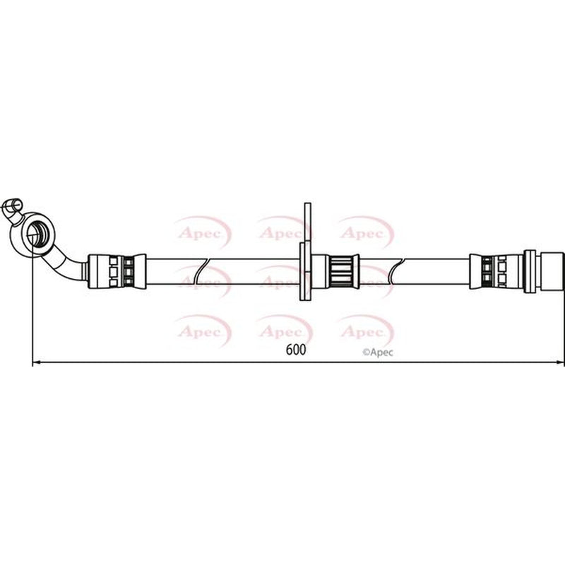Apec Brake Hydraulic Hose Line Front Right HOS4123