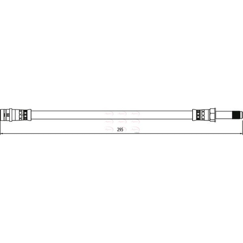 Apec Brake Hydraulic Hose Line Rear Left HOS4101