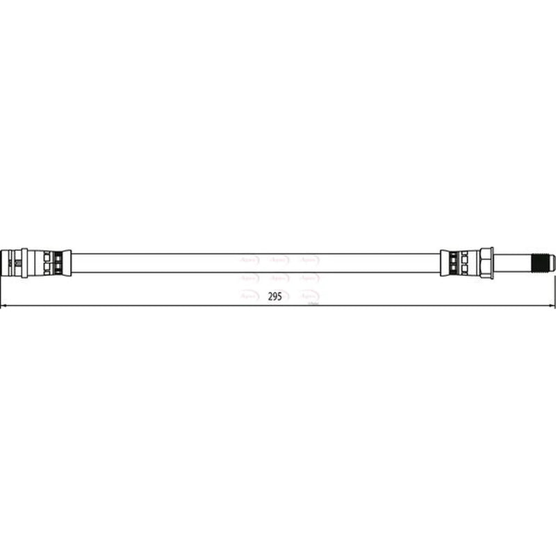 Apec Brake Hydraulic Hose Line Rear Left HOS4101