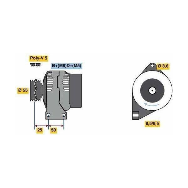 Bosch Reman Alternator 4954 0986049540 Bosch  - Town Parts