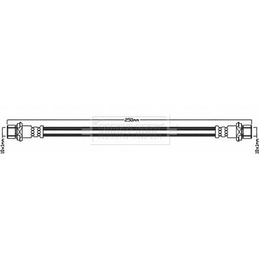 Borg & Beck Brake Hydraulic Hose Line Rear BBH8066