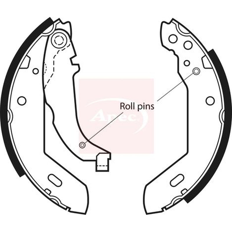 Apec Brake Shoe Set Axle Kit SHU365