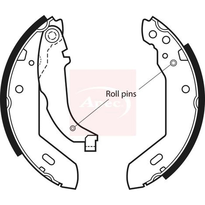 Apec Brake Shoe Set Axle Kit SHU365