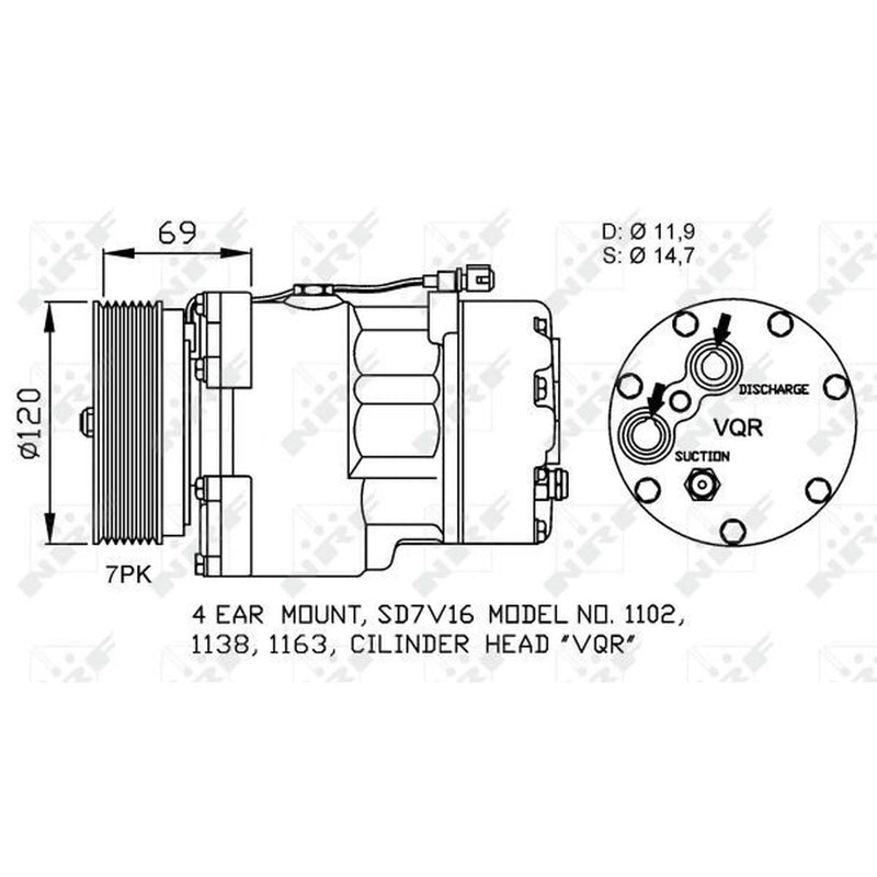 NRF Air Conditioning Compressor 32228