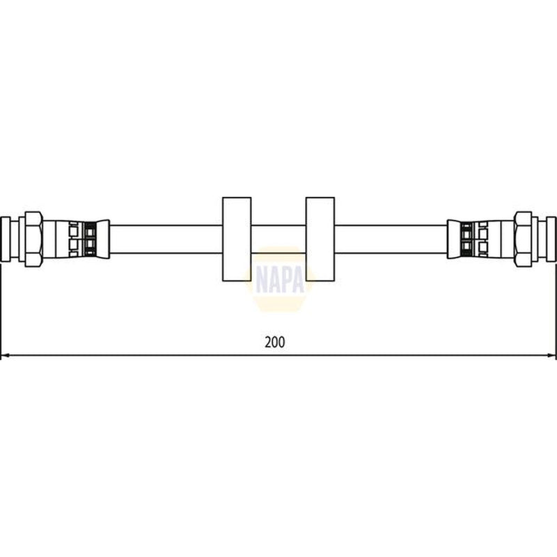 NAPA Brake Hydraulic Hose Line Rear NBH1321