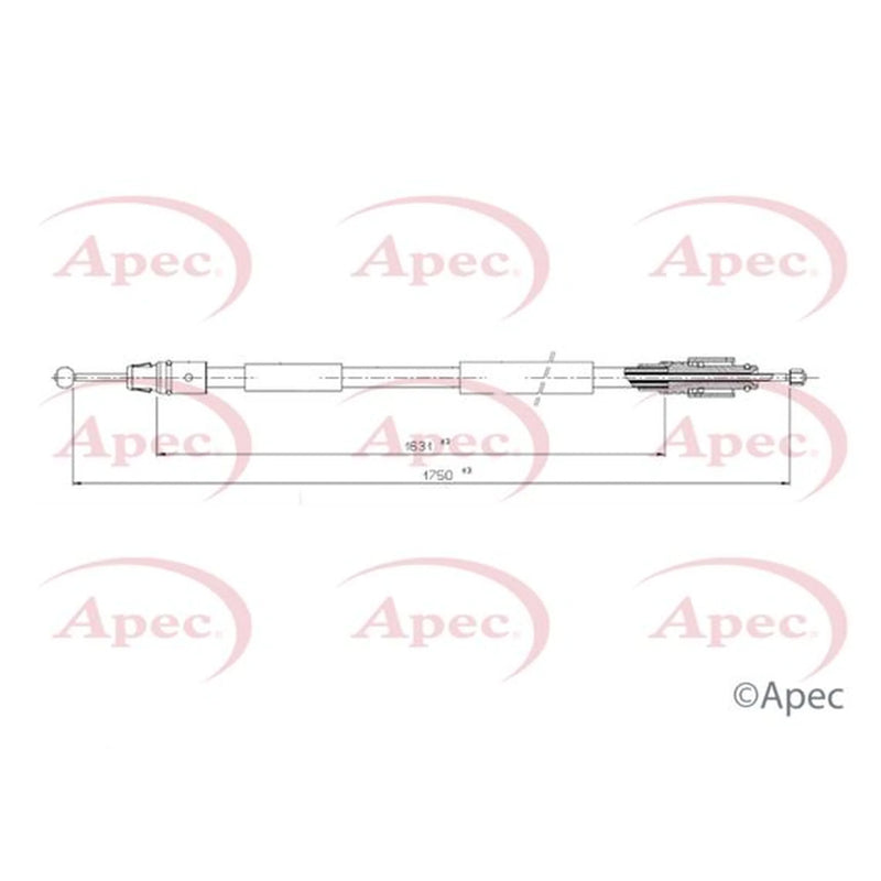 Apec Handbrake Cable Left Rear CAB1758