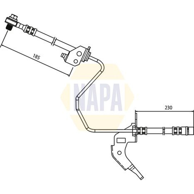 NAPA Brake Hydraulic Hose Line Rear Right NBH1120