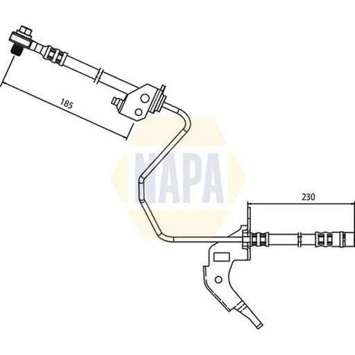 NAPA Brake Hydraulic Hose Line Rear Right NBH1120