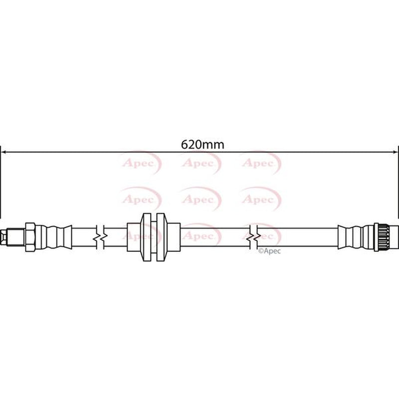 Apec Brake Hydraulic Hose Line Rear HOS4313