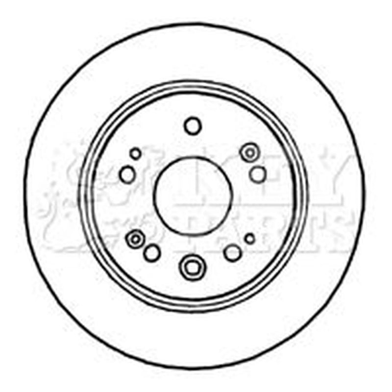 Key Parts 2 x Solid Rear Brake Discs KBD4804