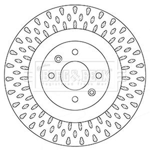 Borg & Beck 2 x Vented Front Brake Discs BBD5354