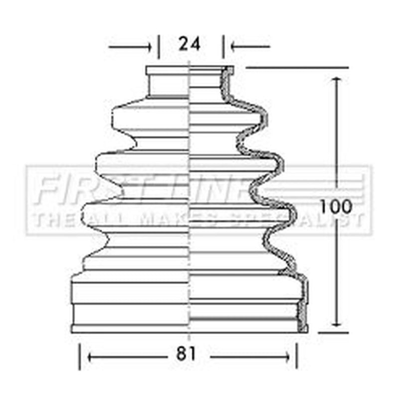 First Line Drive Shaft Bellow Kit Front Left FCB2665