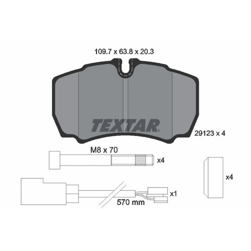Textar Rear Brake Pad Set 2912307