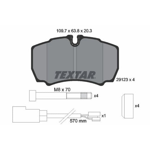 Textar Rear Brake Pad Set 2912307