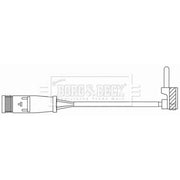 Borg & Beck Brake Pad Wear Sensor Front BWL3165