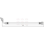 Apec Brake Hydraulic Hose Line Rear Left HOS4128