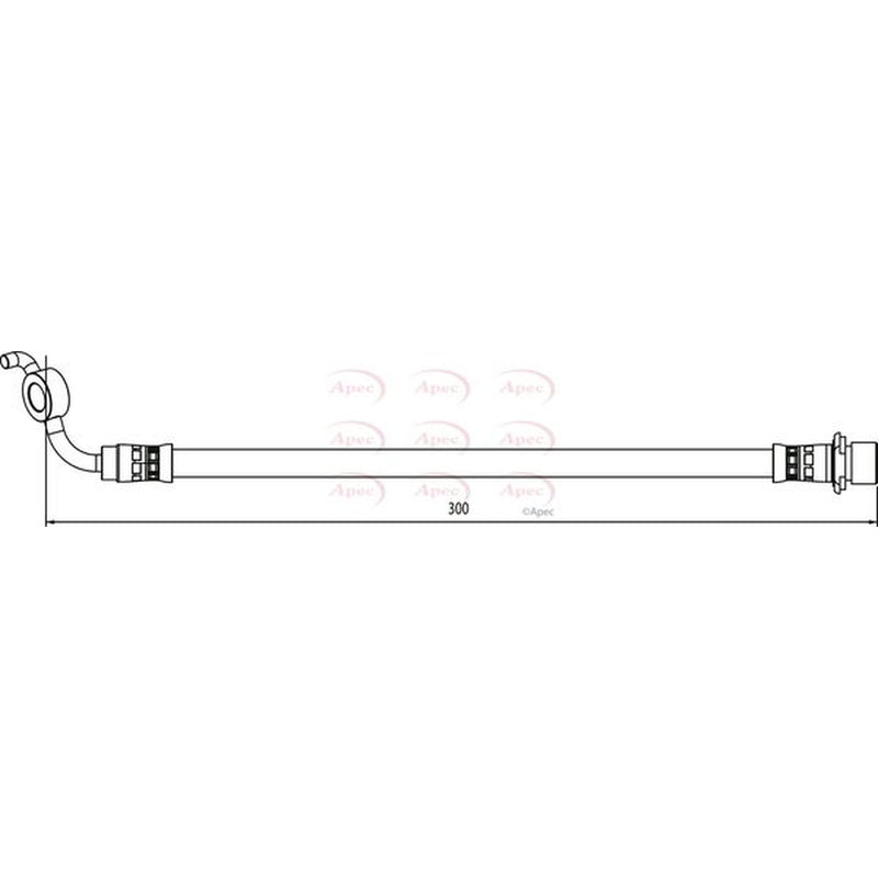 Apec Brake Hydraulic Hose Line Rear Left HOS4128
