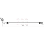 Apec Brake Hydraulic Hose Line Rear Left HOS4128