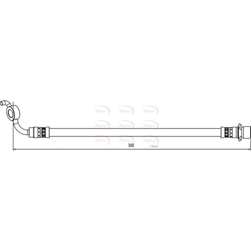 Apec Brake Hydraulic Hose Line Rear Left HOS4128