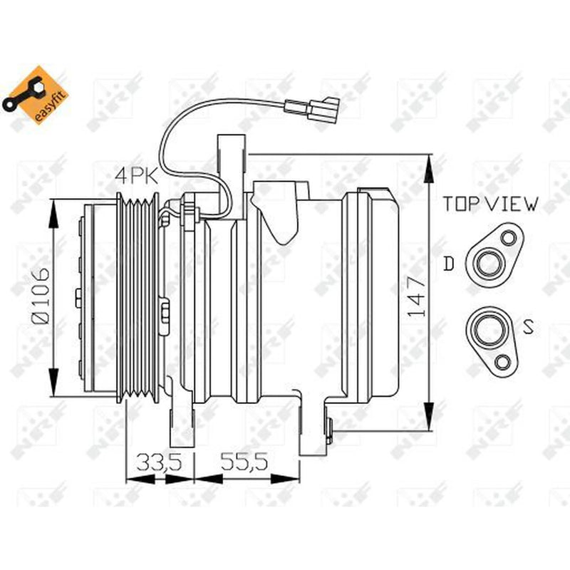 NRF Air Conditioning Compressor 32436