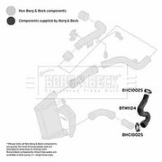 Borg & Beck Intercooler Turbo Charge Air Hose BTH1124