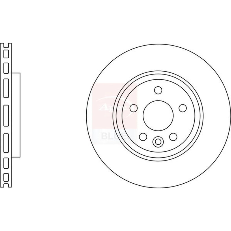 Apec 2 x Vented Rear Brake Discs SDK6600