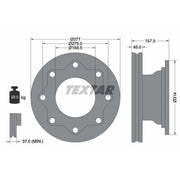Textar 2 x Internally Vented Brake Discs 93101700