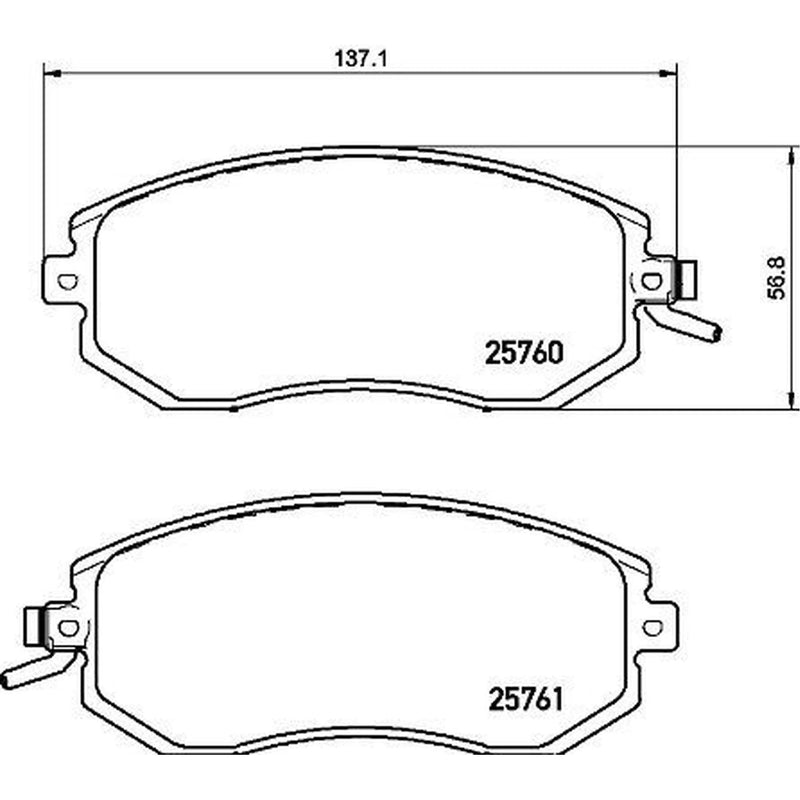 Brembo 4 x Front Brake Pad Set P78021
