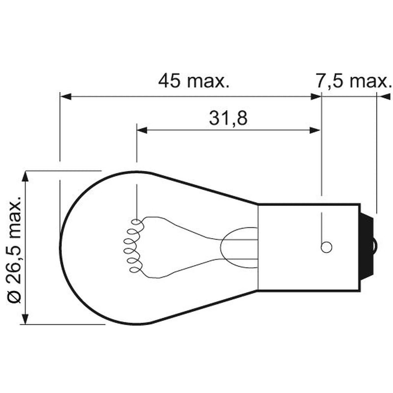 Valeo 2 x Indicator Turn Signal Bulb BA15s 12V 21W 032101