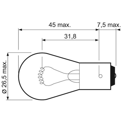 Valeo 2 x Indicator Turn Signal Bulb BA15s 12V 21W 032101
