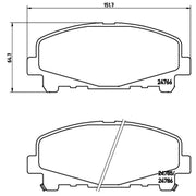 Brembo 4 x Front Brake Pad Set P28043