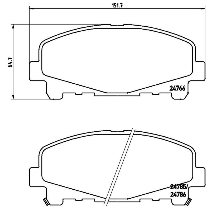 Brembo 4 x Front Brake Pad Set P28043