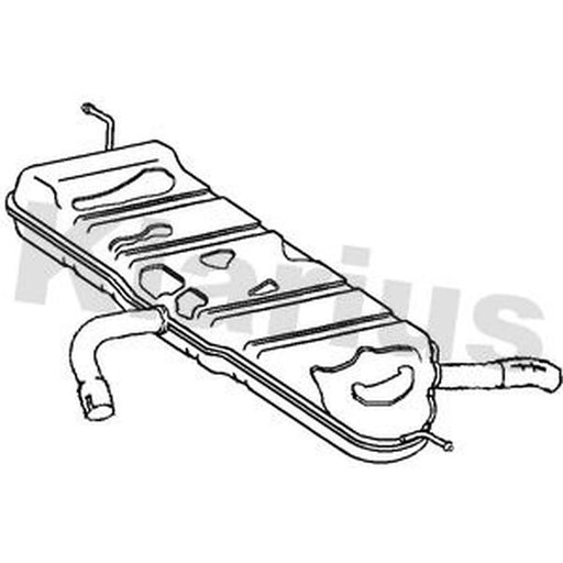 Klarius Box With Tail Pipe Rear AU539T