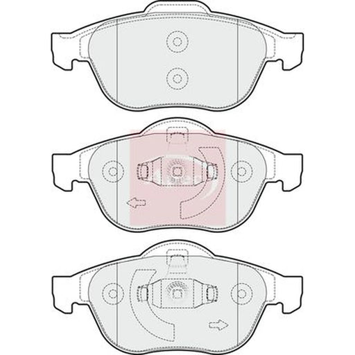 Apec Front Brake Pad Set PAD1715