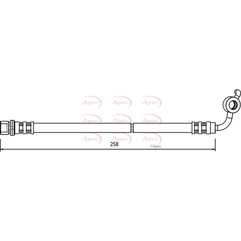 Apec Brake Hydraulic Hose Line Front Left HOS3604