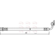 Apec Brake Hydraulic Hose Line Front Left HOS3604