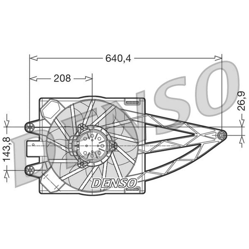 Denso Engine Cooling Fan DER09018
