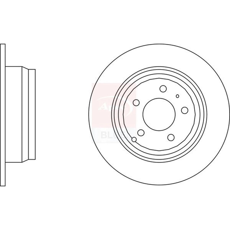 Apec 2 x Solid Rear Brake Discs SDK6189